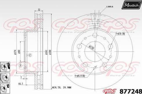 Maxtech 877248.6880 - Тормозной диск autosila-amz.com