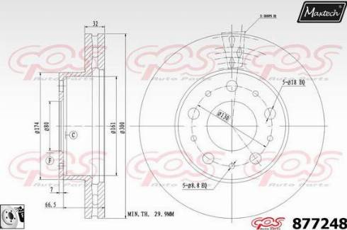 Maxtech 877248.0080 - Тормозной диск autosila-amz.com