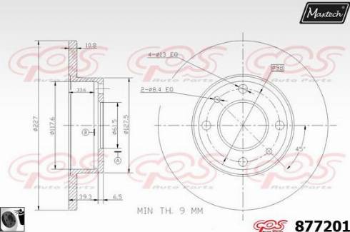 Maxtech 877201.0060 - Тормозной диск autosila-amz.com