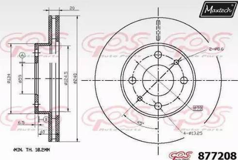 Maxtech 877208.0000 - Тормозной диск autosila-amz.com