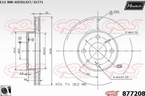 Maxtech 877208.0060 - Тормозной диск autosila-amz.com