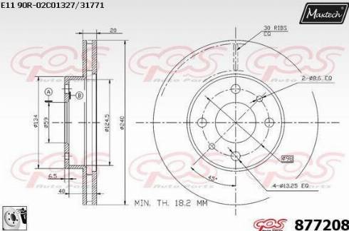 Maxtech 877208.0080 - Тормозной диск autosila-amz.com