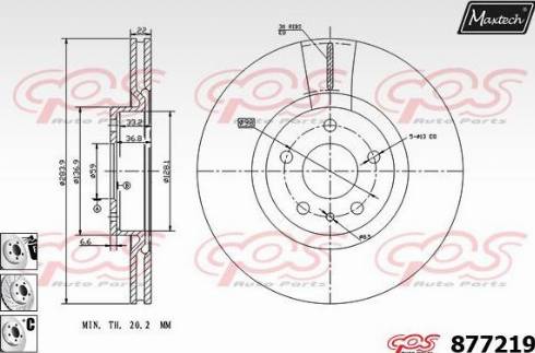 Maxtech 877219.6880 - Тормозной диск autosila-amz.com