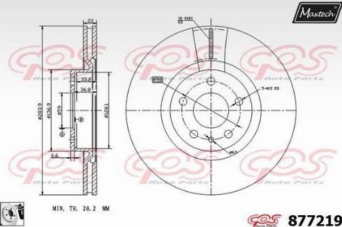 Maxtech 877219.0080 - Тормозной диск autosila-amz.com