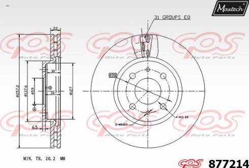 Maxtech 877214.0000 - Тормозной диск autosila-amz.com