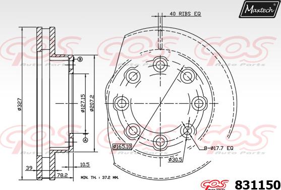 Maxtech 877215 - Тормозной диск autosila-amz.com