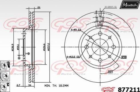 Maxtech 877211.6980 - Тормозной диск autosila-amz.com