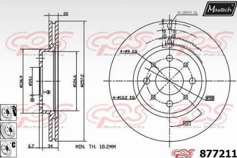 Maxtech 877211.6880 - Тормозной диск autosila-amz.com