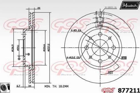 Maxtech 877211.0060 - Тормозной диск autosila-amz.com