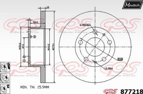 Maxtech 877218.6880 - Тормозной диск autosila-amz.com