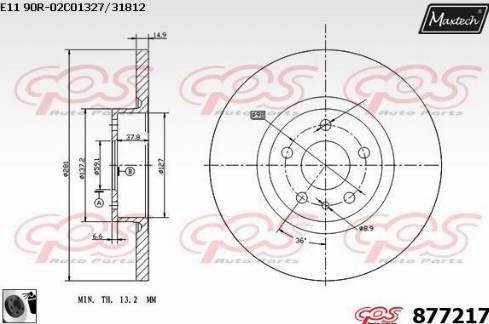 Maxtech 877217.0060 - Тормозной диск autosila-amz.com