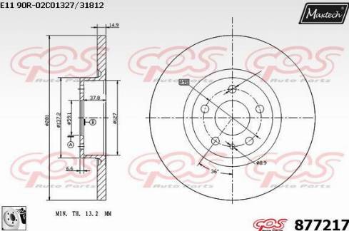 Maxtech 877217.0080 - Тормозной диск autosila-amz.com