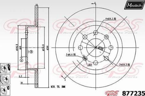 Maxtech 877235.6880 - Тормозной диск autosila-amz.com