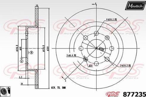 Maxtech 877235.0060 - Тормозной диск autosila-amz.com