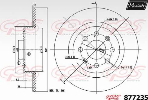 Maxtech 877235.0000 - Тормозной диск autosila-amz.com