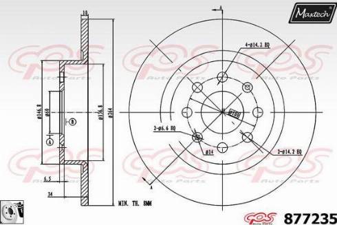 Maxtech 877235.0080 - Тормозной диск autosila-amz.com