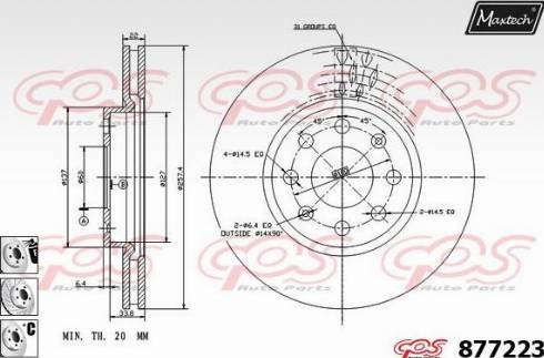 Maxtech 877223.6980 - Тормозной диск autosila-amz.com