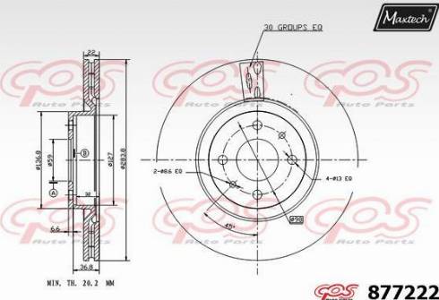 Maxtech 877222.0000 - Тормозной диск autosila-amz.com