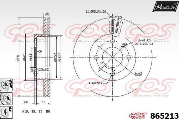 Maxtech 70160057 - Комплект направляющей гильзы, тормозной поршень autosila-amz.com