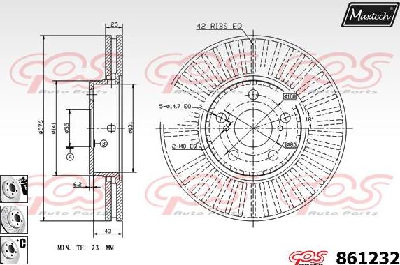 Maxtech 70160003 - Комплект направляющей гильзы, тормозной поршень autosila-amz.com