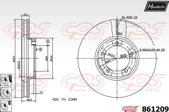 Maxtech 70160007 - Комплект направляющей гильзы, тормозной поршень autosila-amz.com