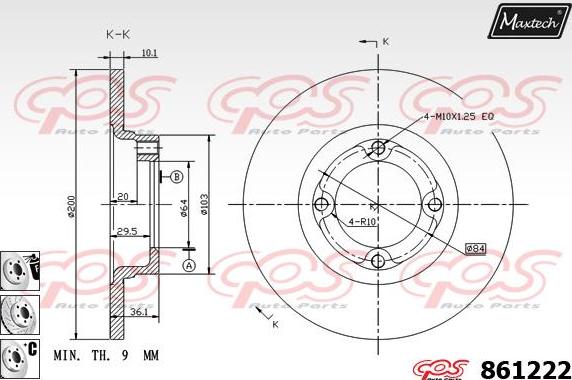 Maxtech 70160080 - Комплект направляющей гильзы, тормозной поршень autosila-amz.com