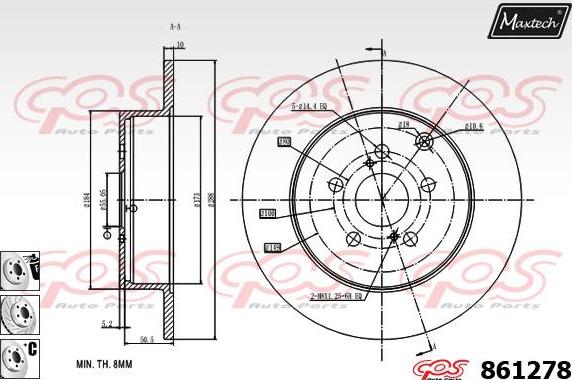 Maxtech 70160087 - Комплект направляющей гильзы, тормозной поршень autosila-amz.com