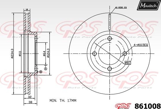 Maxtech 70160072 - Комплект направляющей гильзы, тормозной поршень autosila-amz.com