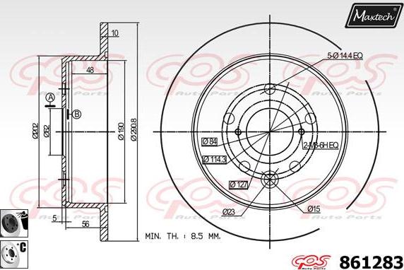 Maxtech 70160167 - Комплект направляющей гильзы, тормозной поршень autosila-amz.com