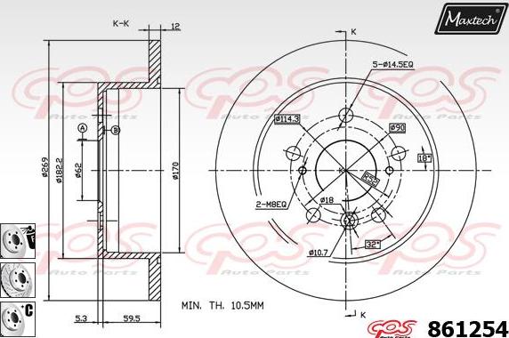 Maxtech 70160118 - Комплект направляющей гильзы, тормозной поршень autosila-amz.com