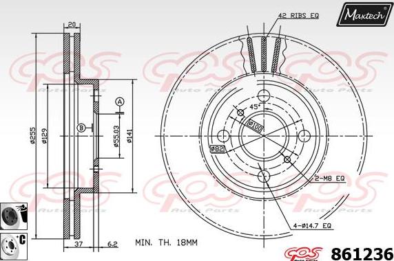 Maxtech 70160133 - Комплект направляющей гильзы, тормозной поршень autosila-amz.com