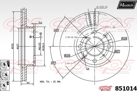 Maxtech 70180088 - Прокладка, поршень корпуса скобы тормоза autosila-amz.com