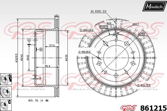 Maxtech 70180139 - Прокладка, поршень корпуса скобы тормоза autosila-amz.com