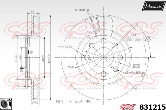 Maxtech 70180345 - Прокладка, поршень корпуса скобы тормоза autosila-amz.com