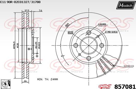 Maxtech 70180300 - Прокладка, поршень корпуса скобы тормоза autosila-amz.com