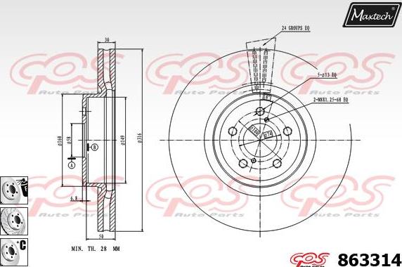 Maxtech 72960003 - Поршень, корпус скобы тормоза autosila-amz.com