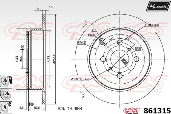 Maxtech 70180377 - Прокладка, поршень корпуса скобы тормоза autosila-amz.com