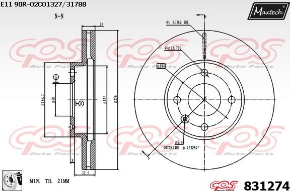 Maxtech 70180259 - Прокладка, поршень корпуса скобы тормоза autosila-amz.com