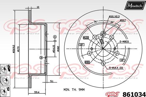 Maxtech 72930002 - Поршень, корпус скобы тормоза autosila-amz.com