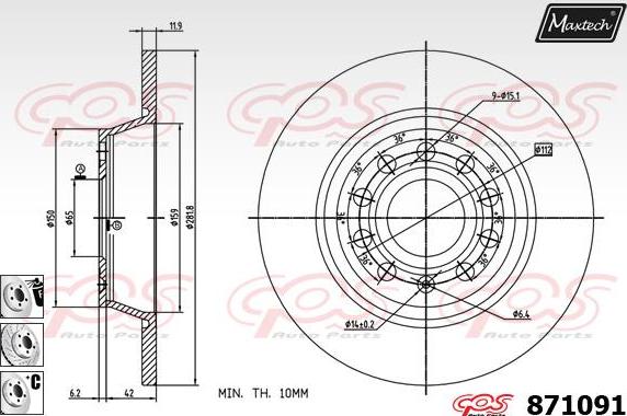 Maxtech 70180353 - Прокладка, поршень корпуса скобы тормоза autosila-amz.com