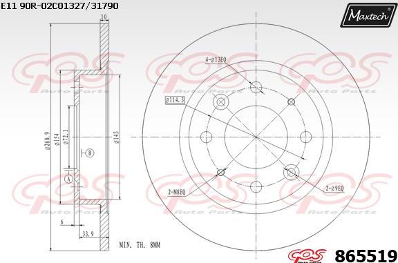 Maxtech 70200404 - Ремкомплект, тормозной суппорт autosila-amz.com