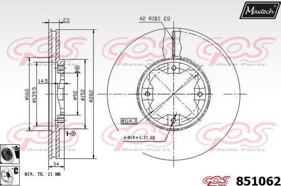 Maxtech 70200520 - Ремкомплект, тормозной суппорт autosila-amz.com