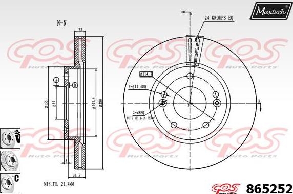 Maxtech 70200697 - Ремкомплект, тормозной суппорт autosila-amz.com