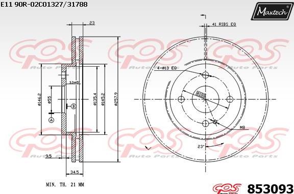 Maxtech 70200686 - Ремкомплект, тормозной суппорт autosila-amz.com