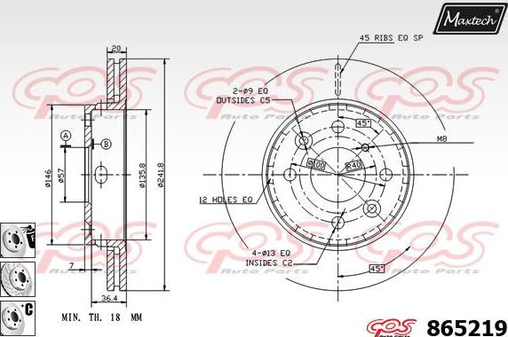 Maxtech 72948011 - Поршень, корпус скобы тормоза autosila-amz.com