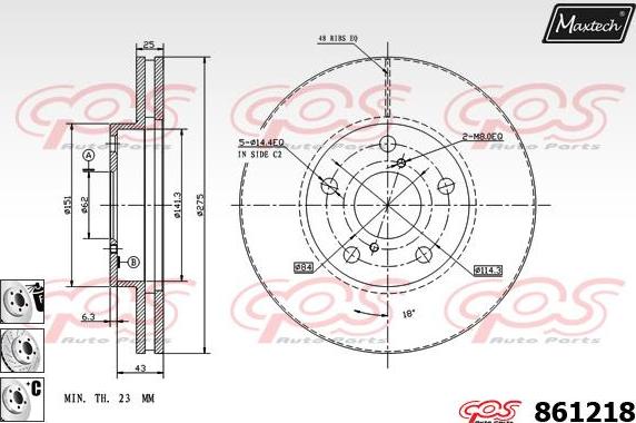 Maxtech 72944011 - Поршень, корпус скобы тормоза autosila-amz.com