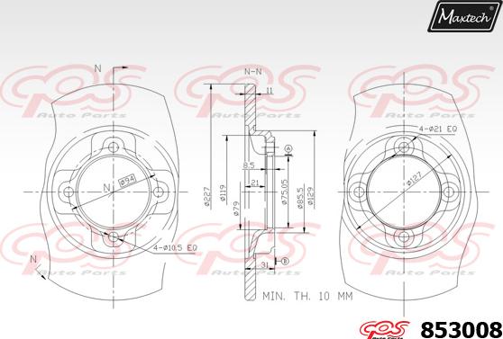 Maxtech 70200158 - Ремкомплект, тормозной суппорт autosila-amz.com