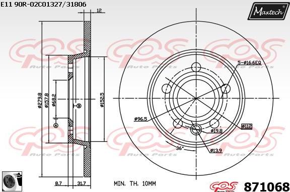 Maxtech 70200104 - Ремкомплект, тормозной суппорт autosila-amz.com