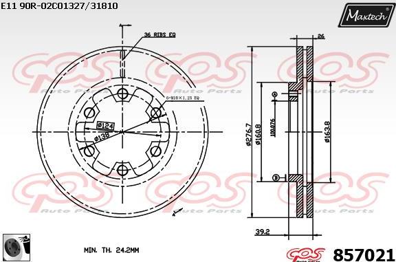 Maxtech 70200100 - Ремкомплект, тормозной суппорт autosila-amz.com