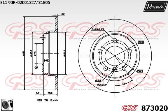 Maxtech 70200112 - Ремкомплект, тормозной суппорт autosila-amz.com